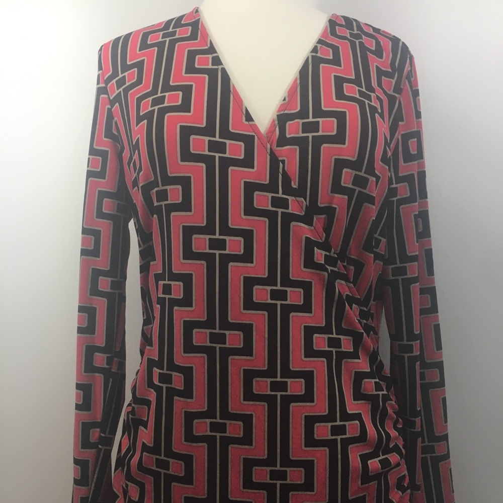 NWT Michael Kors Red & Black Blouse